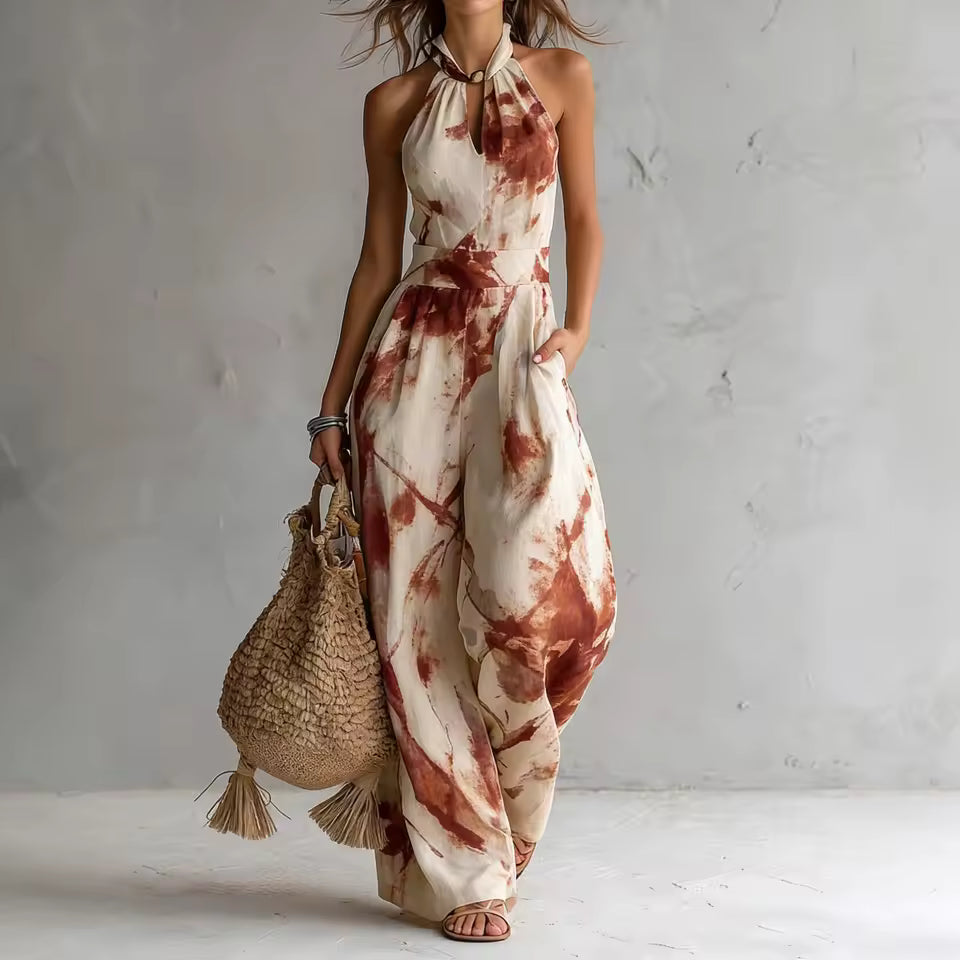 VIOLETA – Mono Elegante Con Estampado Artístico