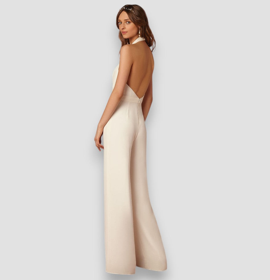 BEA – Mono Largo Halter Con Escote Profundo