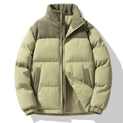 Jacket with corduroy panels