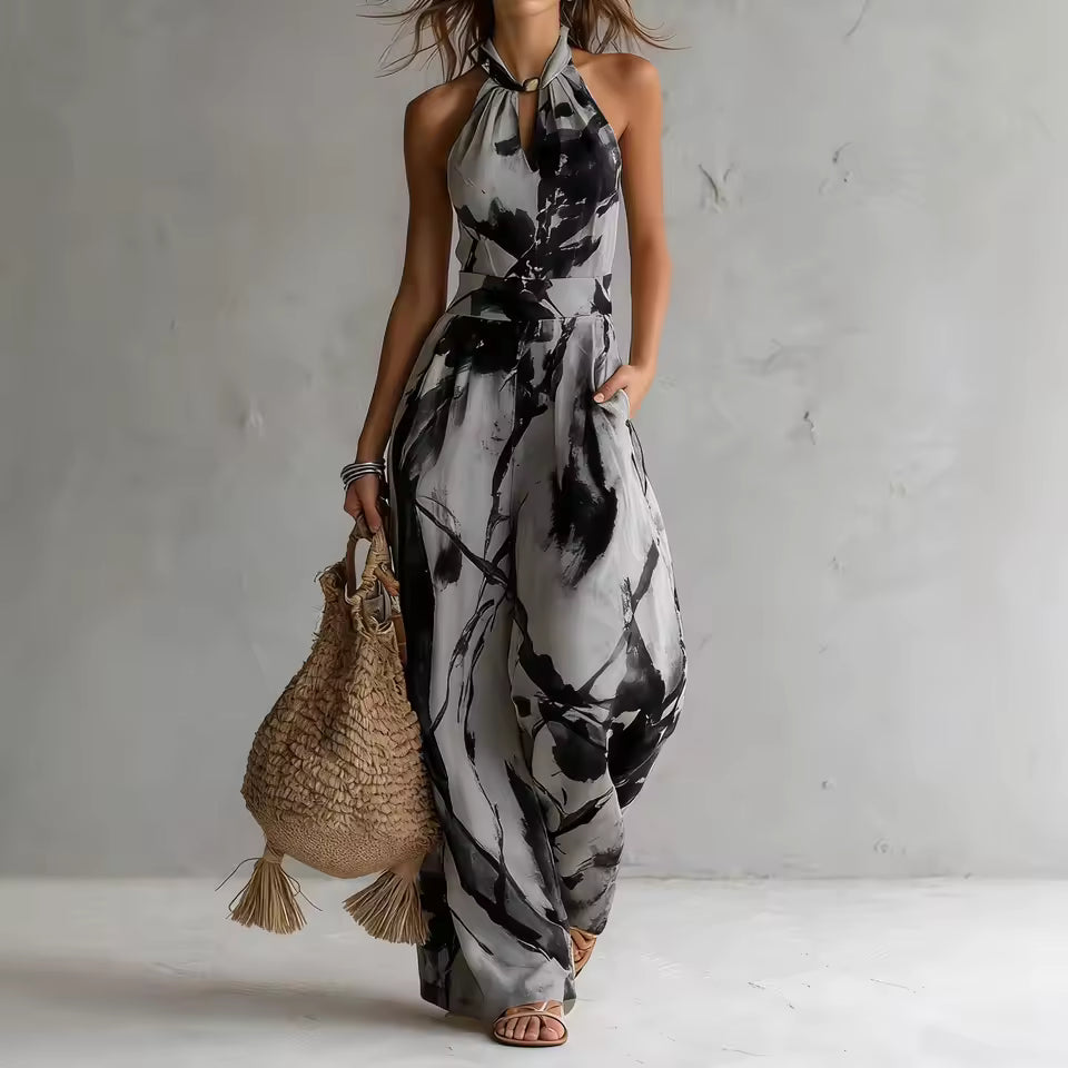VIOLETA – Mono Elegante Con Estampado Artístico