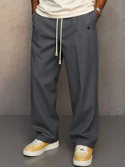 Elegant trousers with adjustable drawstring