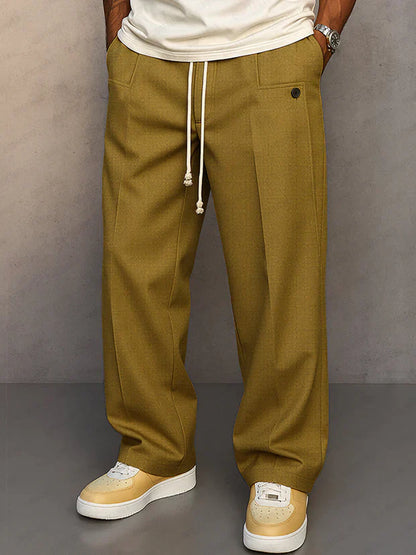 Elegant trousers with adjustable drawstring