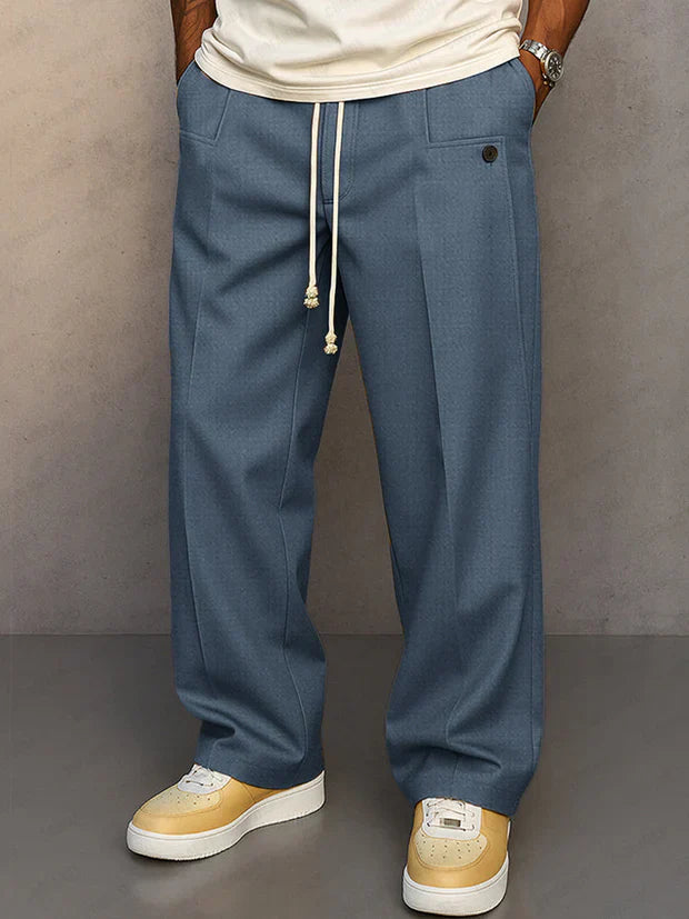 Elegant trousers with adjustable drawstring