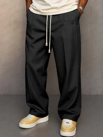 Elegant trousers with adjustable drawstring