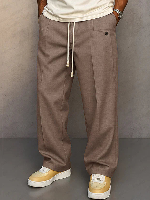Elegant trousers with adjustable drawstring