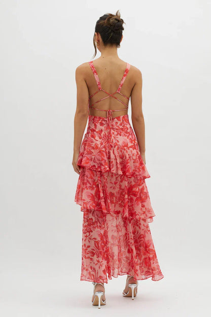 LISA – Vestido Elegante Con Estampado Floral
