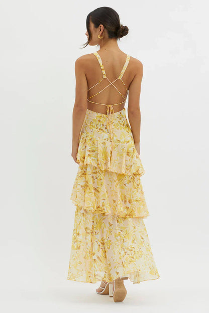 LISA – Vestido Elegante Con Estampado Floral