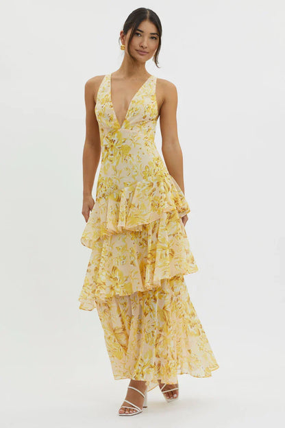 LISA – Vestido Elegante Con Estampado Floral
