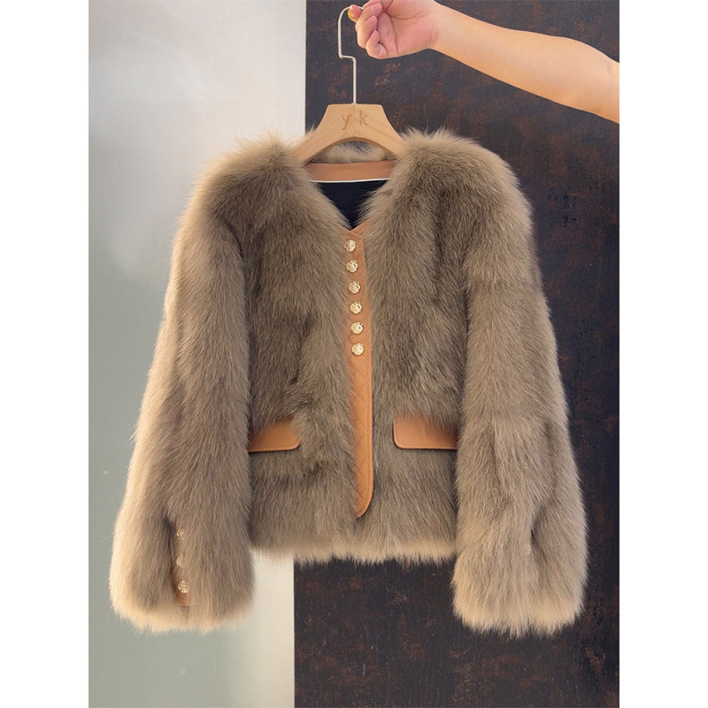 Luxury faux leather jacket