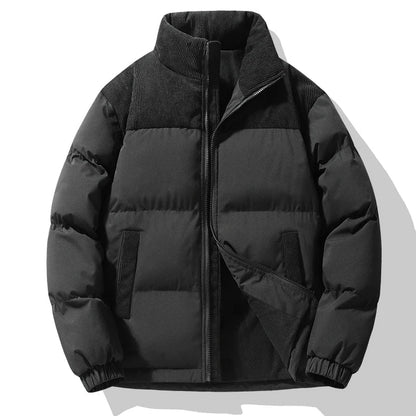 Jacket with corduroy panels