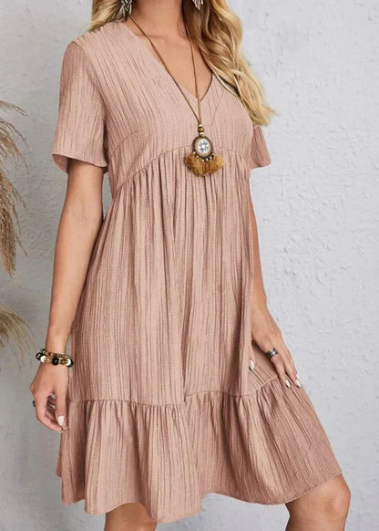 CLARA – Vestido Corto Con Volante