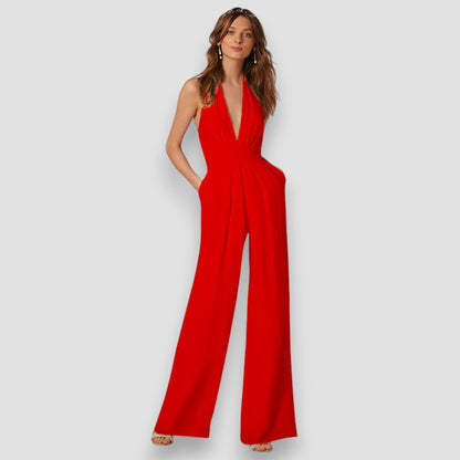BEA – Mono Largo Halter Con Escote Profundo