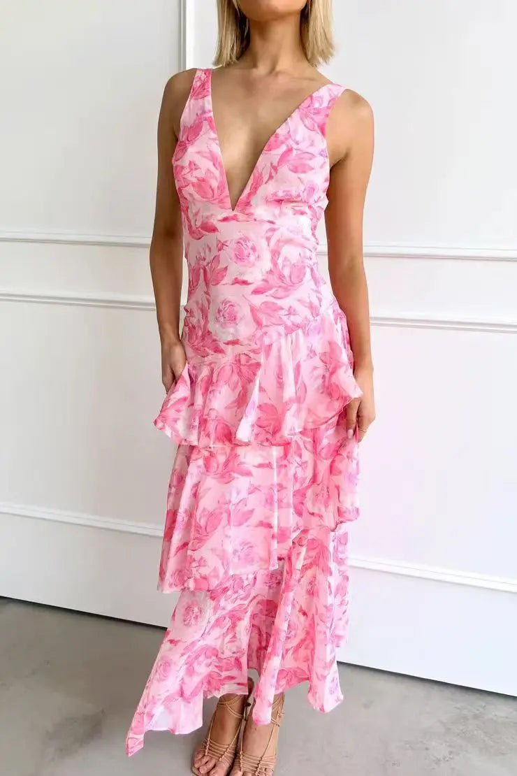 LISA – Vestido Elegante Con Estampado Floral