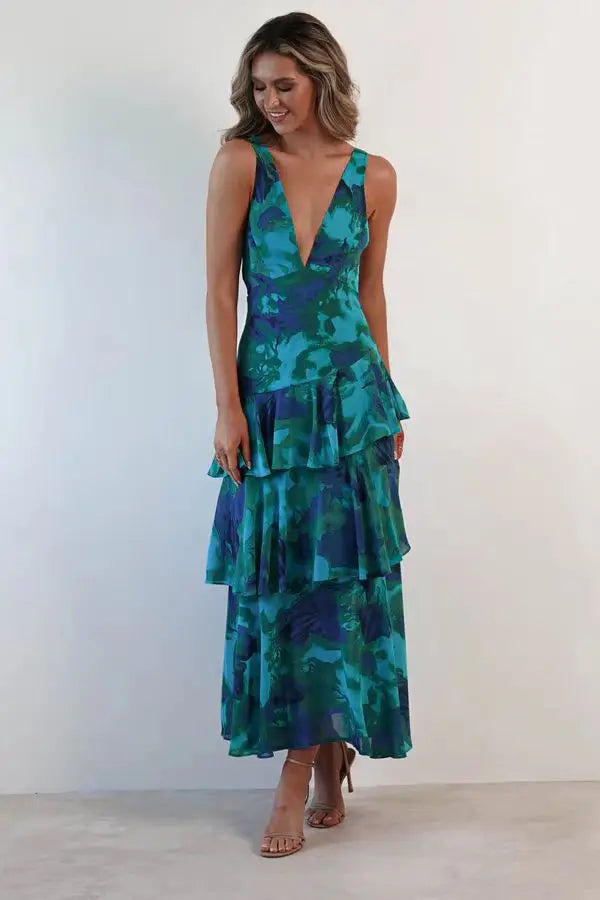 LISA – Vestido Elegante Con Estampado Floral