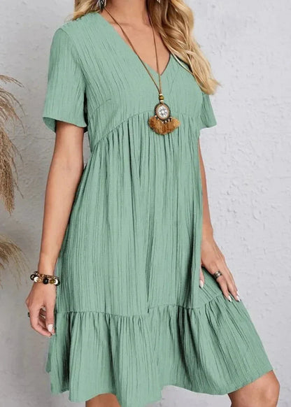 CLARA – Vestido Corto Con Volante