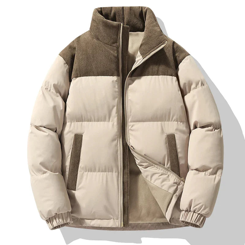 Jacket with corduroy panels