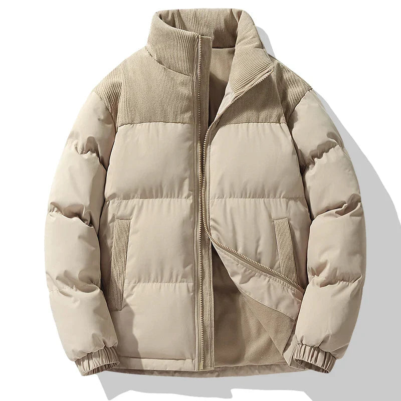 Jacket with corduroy panels