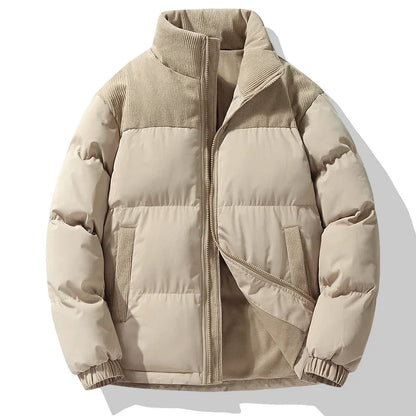 Jacket with corduroy panels
