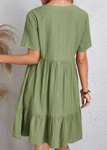CLARA – Vestido Corto Con Volante