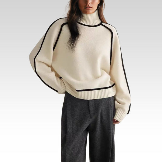 Jersey de mujer con cuello alto