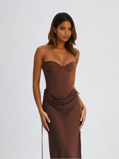 CHLOE – Vestido Maxi Sin Tirantes