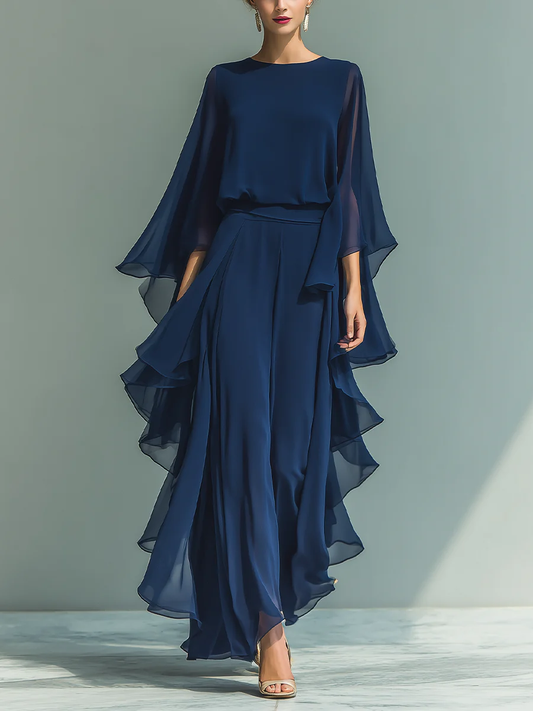 NATALIA – Conjunto Elegante Con Volantes