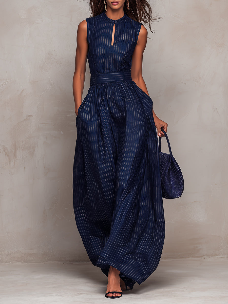 AMANDA – Mono Elegante A Rayas