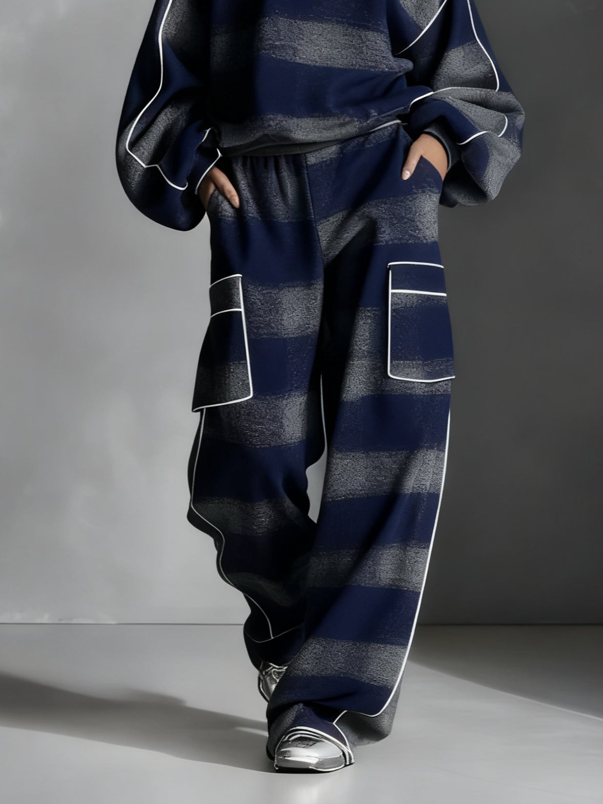 Two-piece plaid set