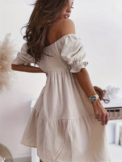 GABRIELA – Vestido De Manga Corta Con Volantes