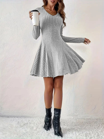 Vestido De Manga Larga De Punto