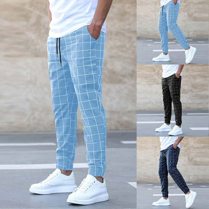 Pantalón de cuadros ajustado