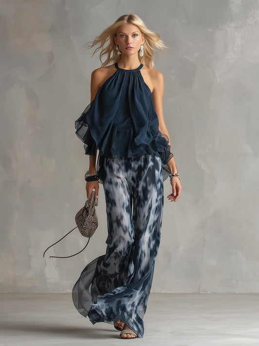 ADARA – Conjunto Chifón Elegante Fluido