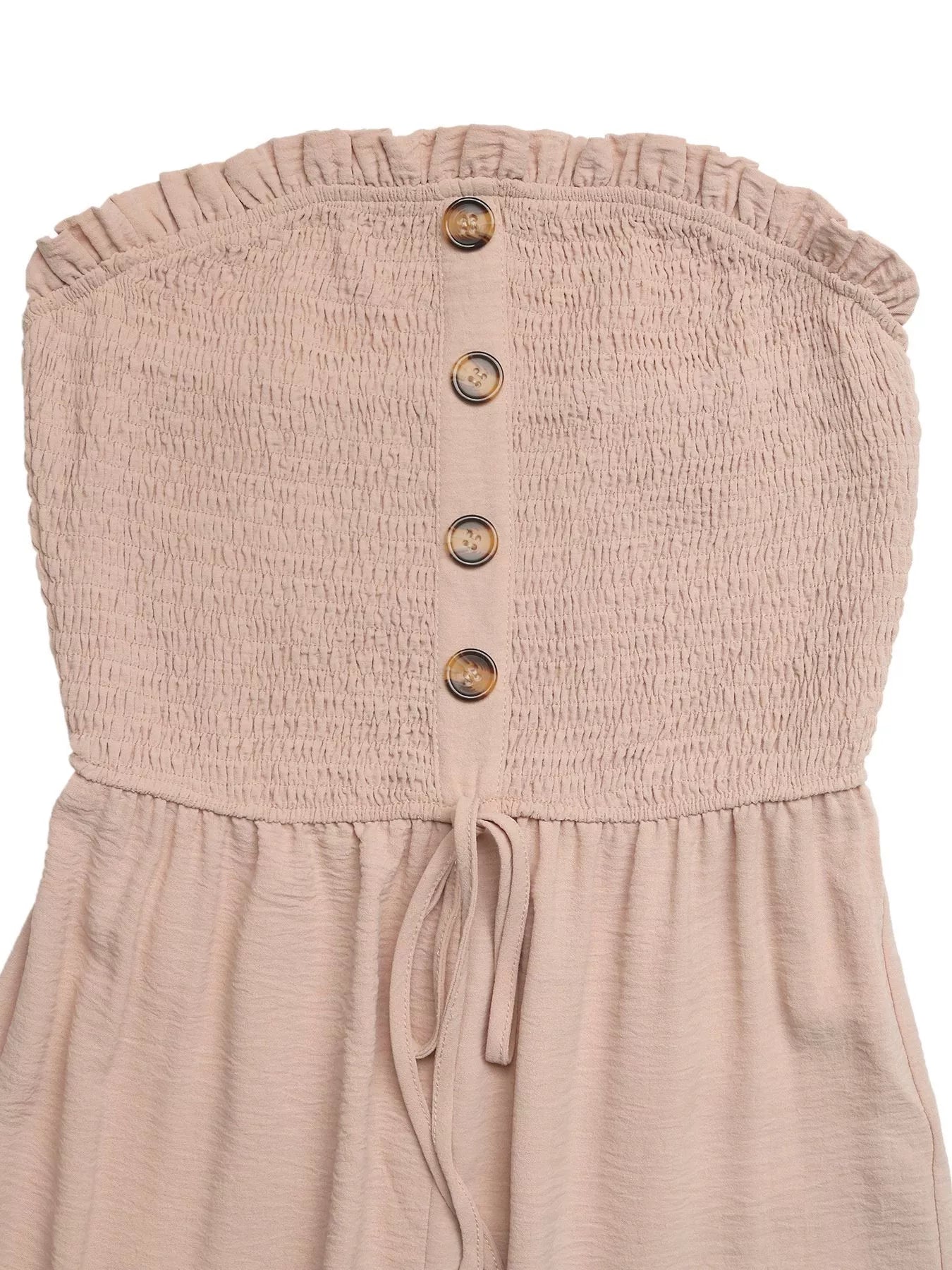 LUNA – Mono Con Top Sin Tirantes Y Pantalones Fruncidos