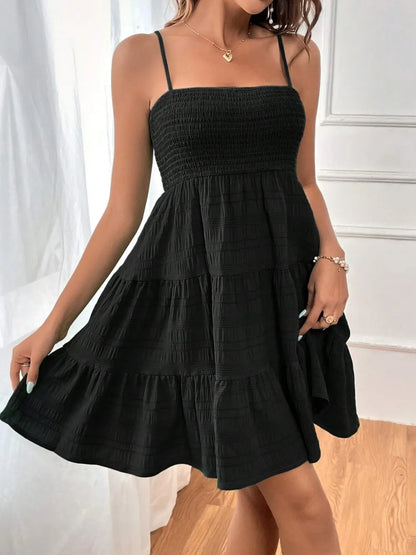 Vestido Sin Mangas Con Volantes