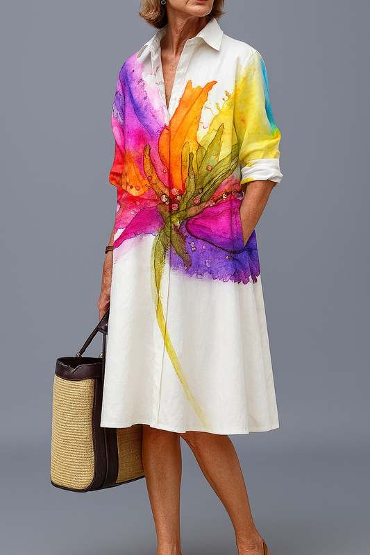 ANGELA – Vestido Midi Fluido