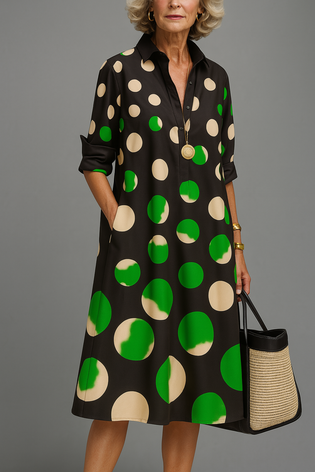 LORENA – Vestido Midi Fluido
