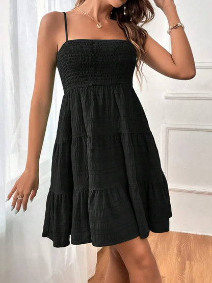 Vestido Sin Mangas Con Volantes