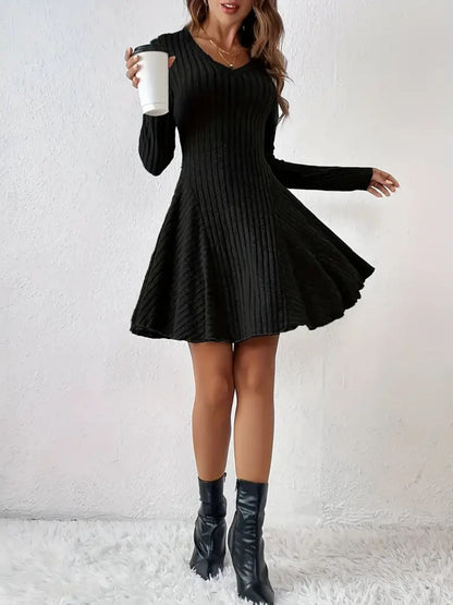 Vestido De Manga Larga De Punto