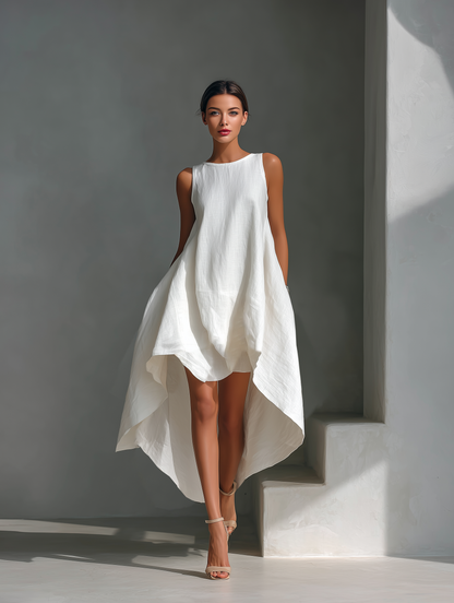 EMMA – Vestido Sin Mangas Y Bajo Asimetríco