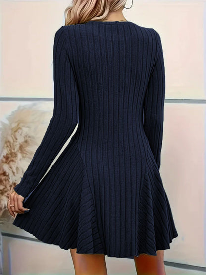 Vestido De Manga Larga De Punto