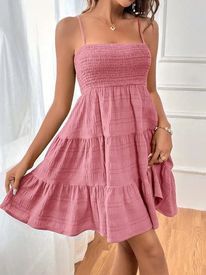 Vestido Sin Mangas Con Volantes