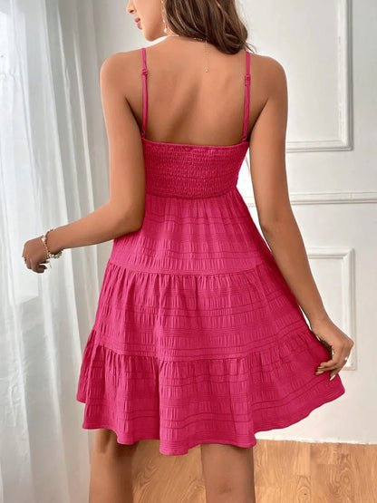 Vestido Sin Mangas Con Volantes