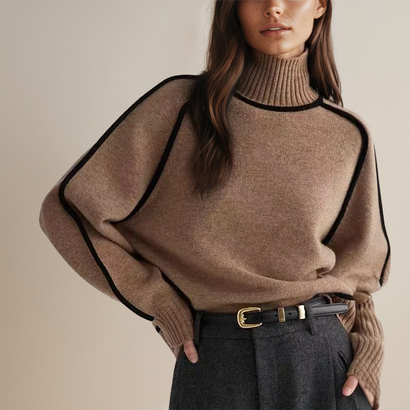 Jersey de mujer con cuello alto