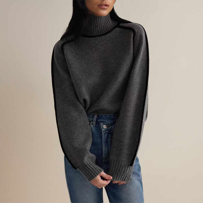 Jersey de mujer con cuello alto
