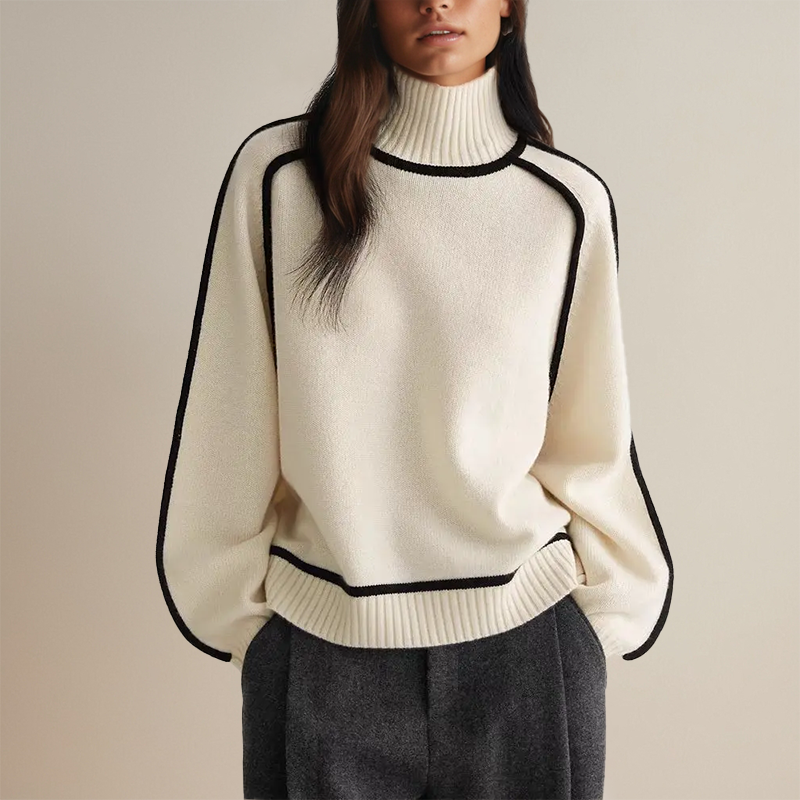 Jersey de mujer con cuello alto