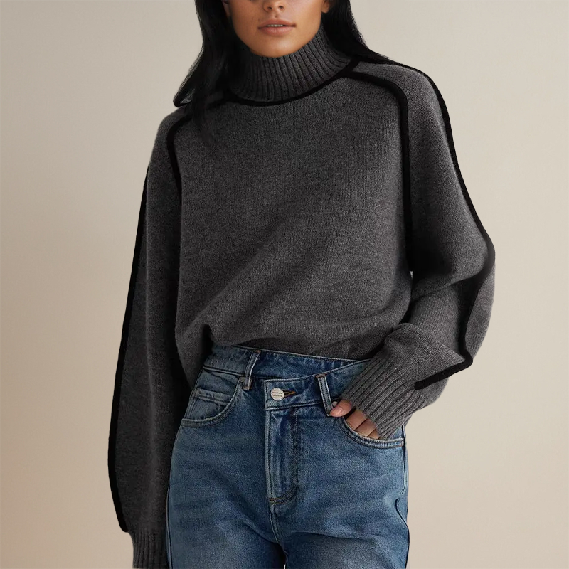 Jersey de mujer con cuello alto