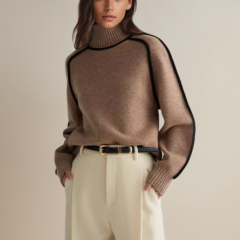 Jersey de mujer con cuello alto