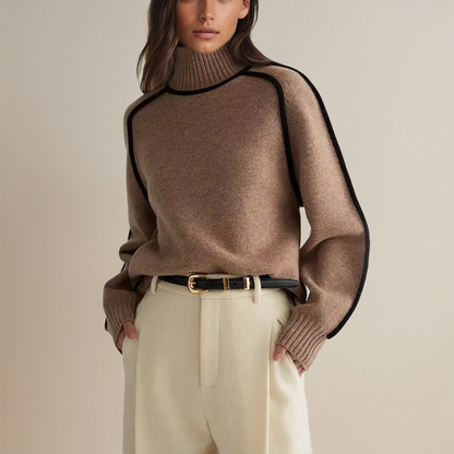 Jersey de mujer con cuello alto