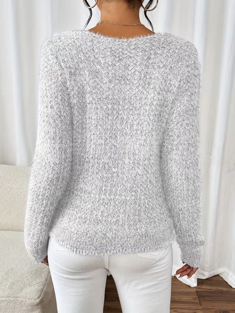 Oversized V-neck sweater