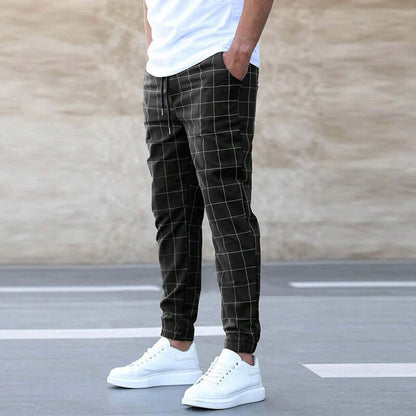 Pantalón de cuadros ajustado